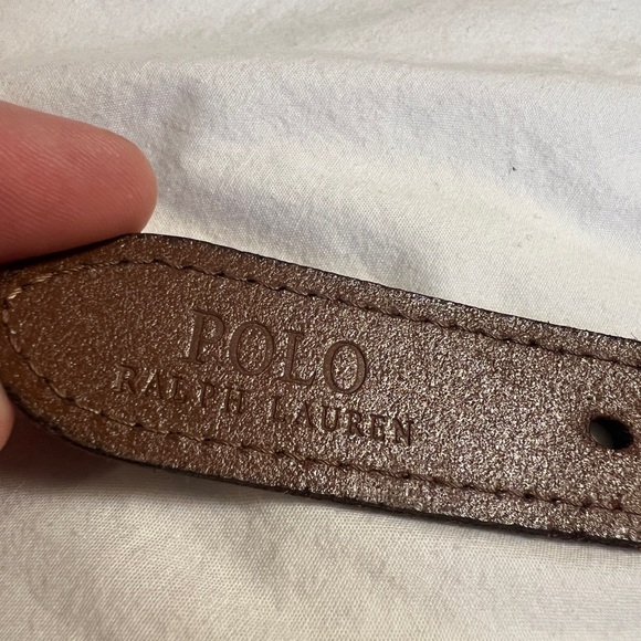 Polo by Ralph Lauren Green Belt with Bear and Yellow Stripes - Picture 3 of 8